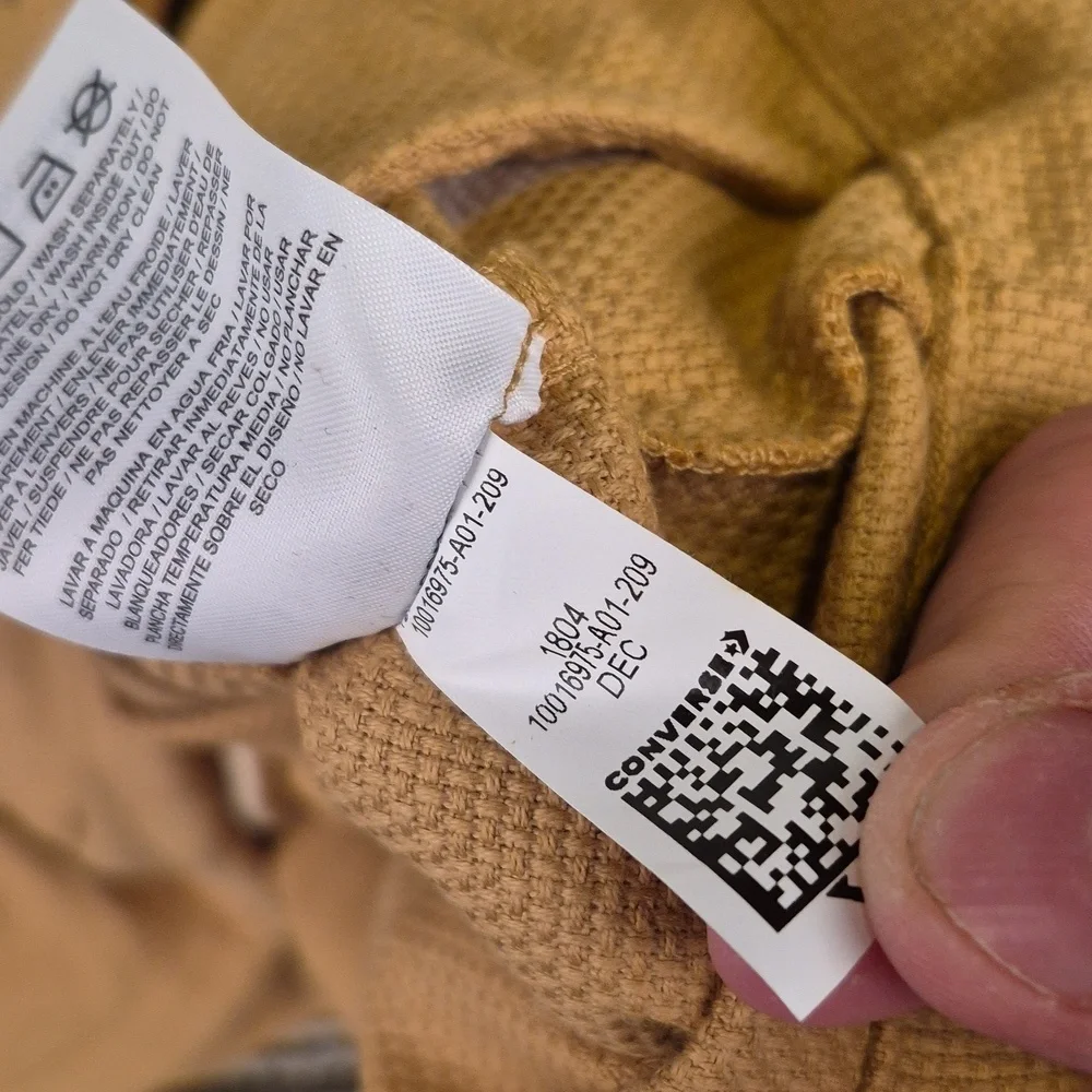 CONVERSE x Golf Le Fleur Anorak Tan Cotton Mens Small‎ Hoodie Pullover Jacket